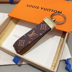 Monogram Leather Strap Key Holder-RCLV182
