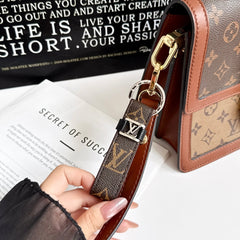 Leather Monogram Key Ring Bag Charm-RCLV221