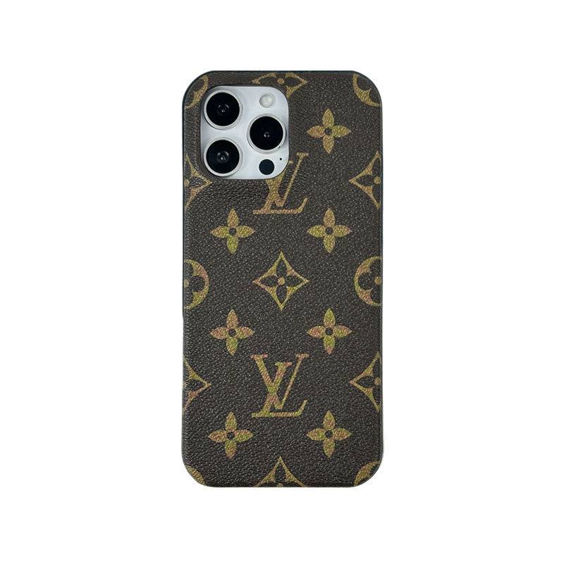 Monogram Leather Magnetic iPhone Case（Compatible With Magsafe）Small Printing -RCLV037 - Runycase