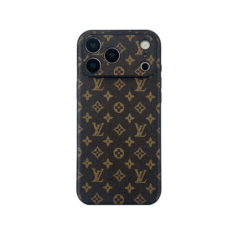 Monogram Stylish Leather iPhone Case Big Printing For iPhone 17 Series-RCLV059 - Runycase