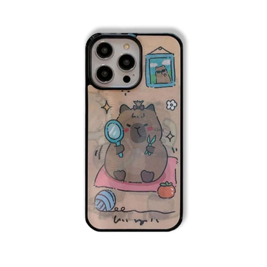 3D Magnet Change Lovely Capybara iPhone Case（Magsafe）-RCCAP2510