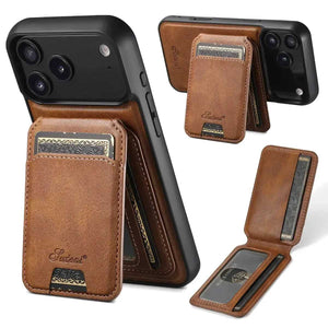 Premium Leather MagSafe Case with Detachable Magnetic Wallet Card Slot - Runycase