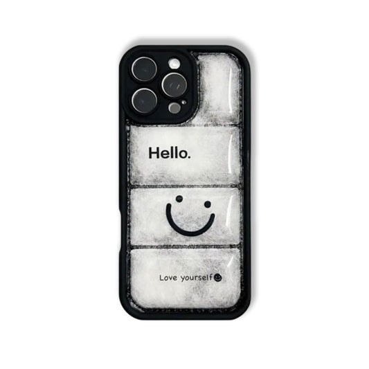 Smile Puffer iPhone Case Black-RCK251840