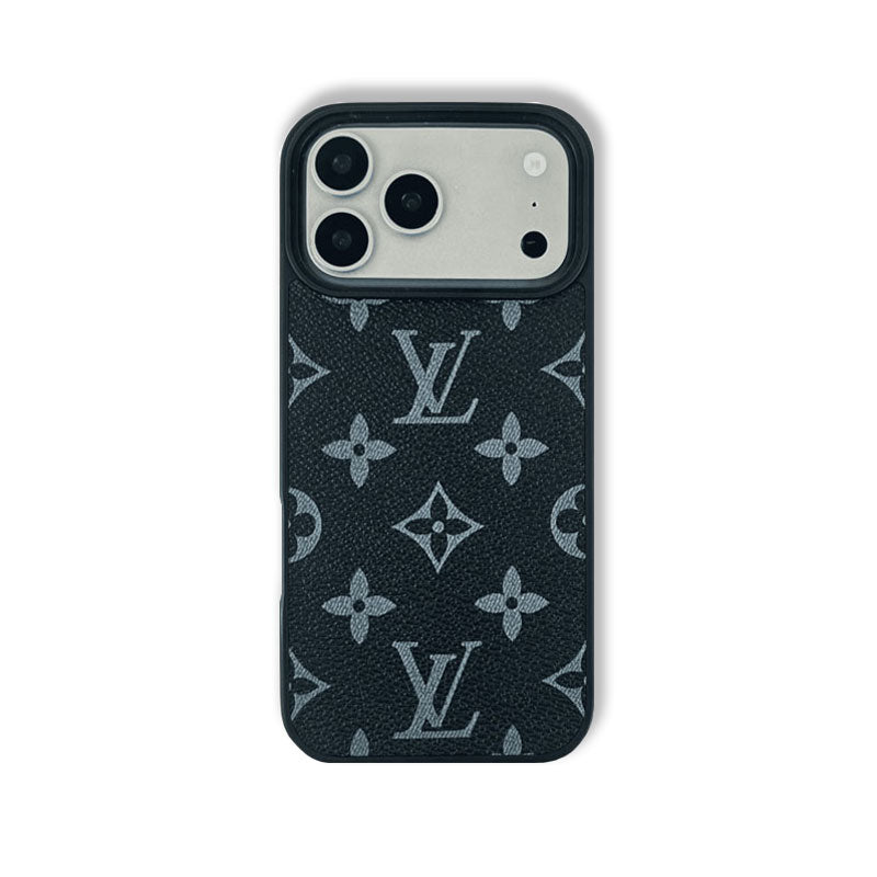 Monogram Classic Leather iPhone Case Black Printing -RCLV035