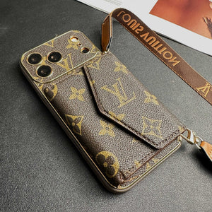High-quality Monogram iPhone Case With Wallet And Crossbody Strap For iPhone 17 Series-RCLV134