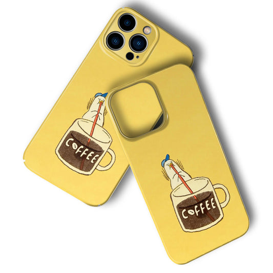 Cute White Duck Phone Case For iPhone Yellow-635120591772