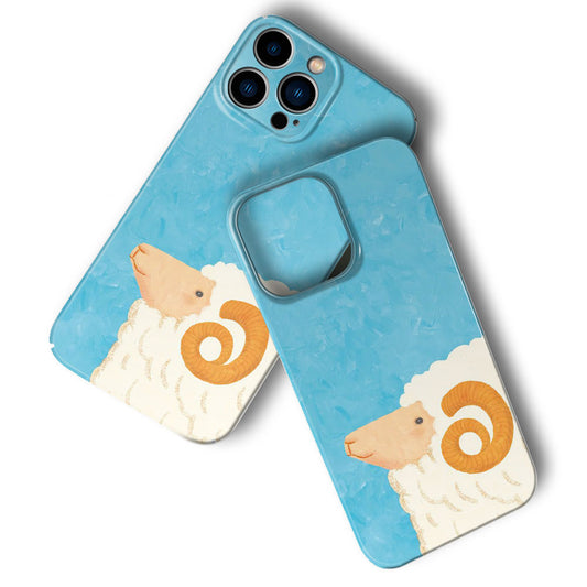 Cute Sheep Phone Case For iPhone Blue-635120591680