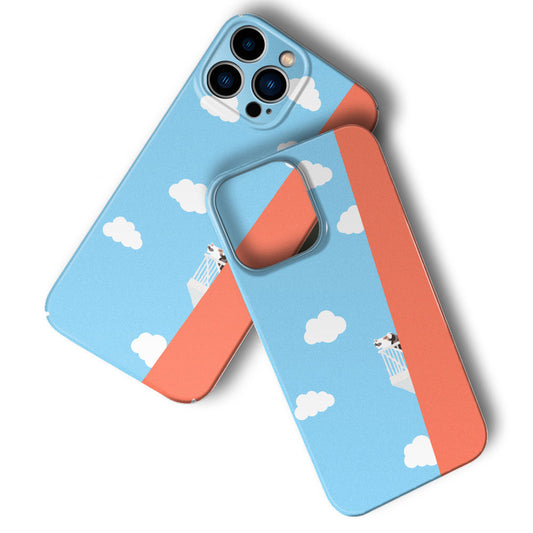Cat On The Balcony Phone Case For iPhone Blue-635120591703