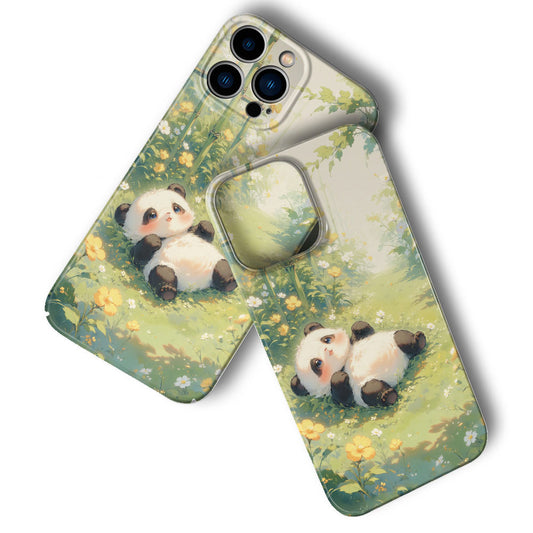 Cute Panda Phone Case For iPhone Green- 635120591789