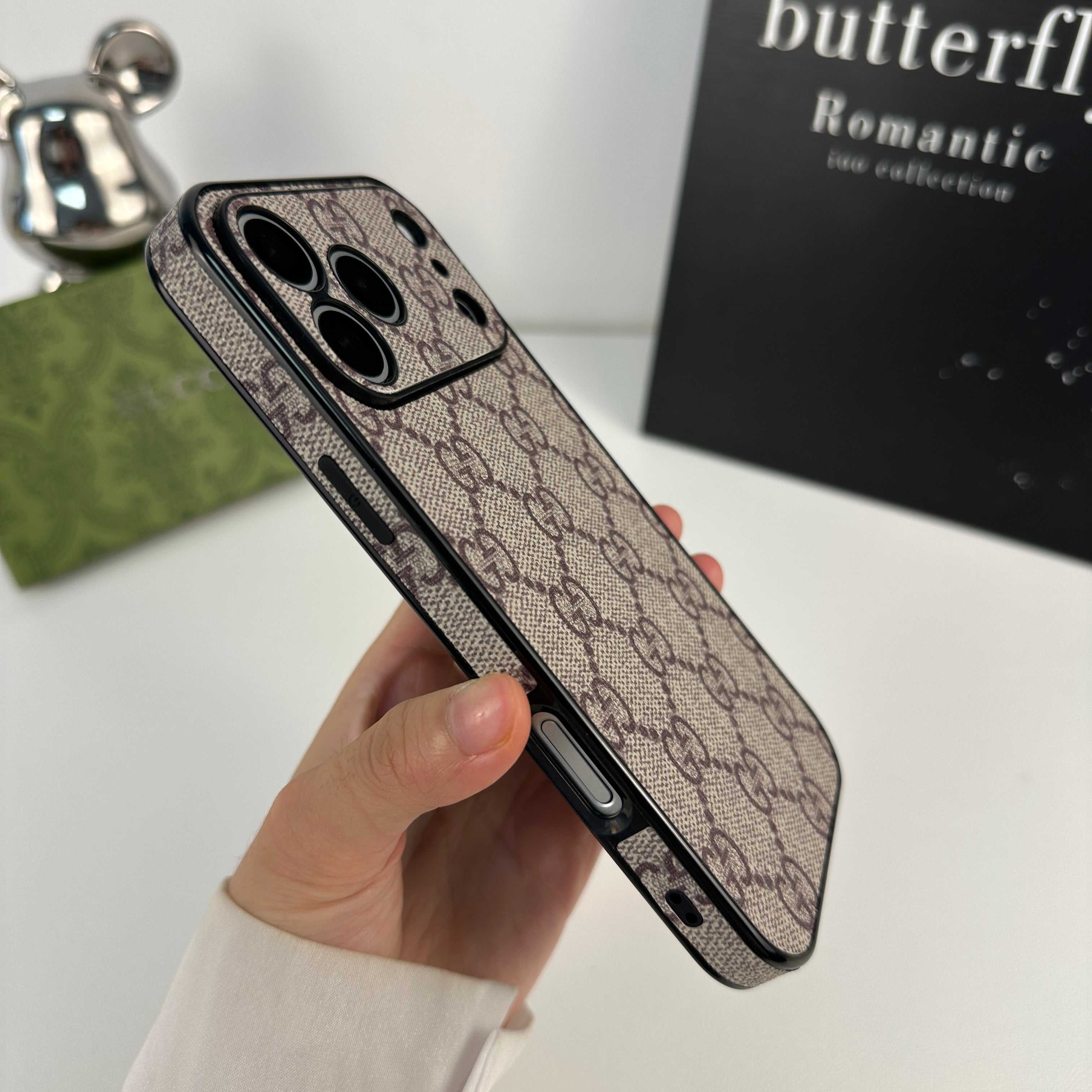 Classic Leather  GG iPhone Case For iPhone 17 Series Brown-RCGG139
