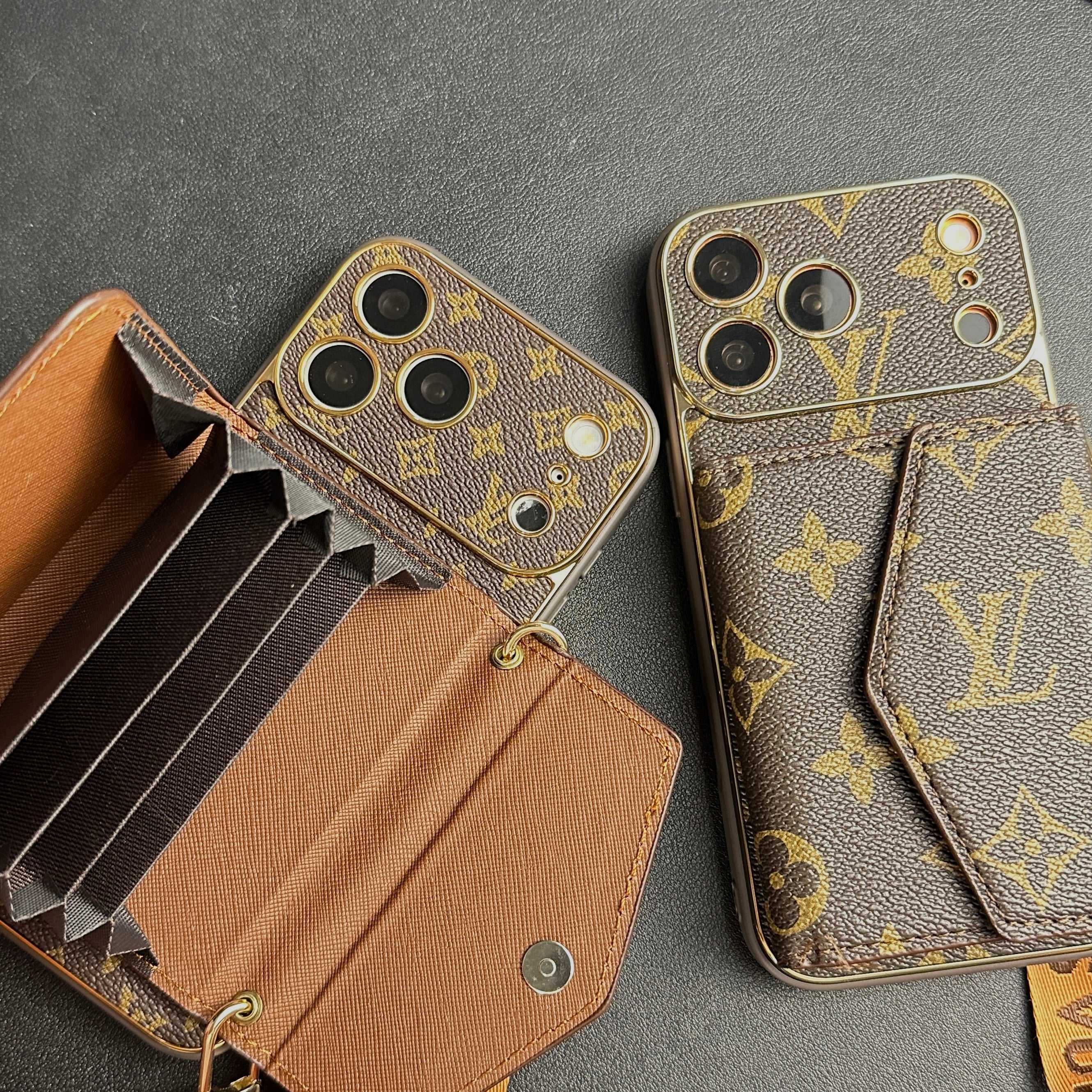 High-quality Monogram iPhone Case With Wallet And Crossbody Strap For iPhone 17 Series-RCLV134