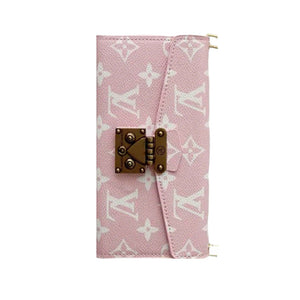 Premium Monogram iPhone Case With Wallet And Crossbody Strap For iPhone 17 Series-RCLV089 - Runycase