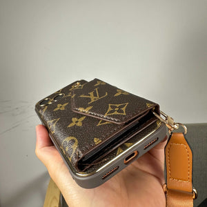 High-quality Monogram iPhone Case With Wallet And Crossbody Strap For iPhone 17 Series-RCLV134