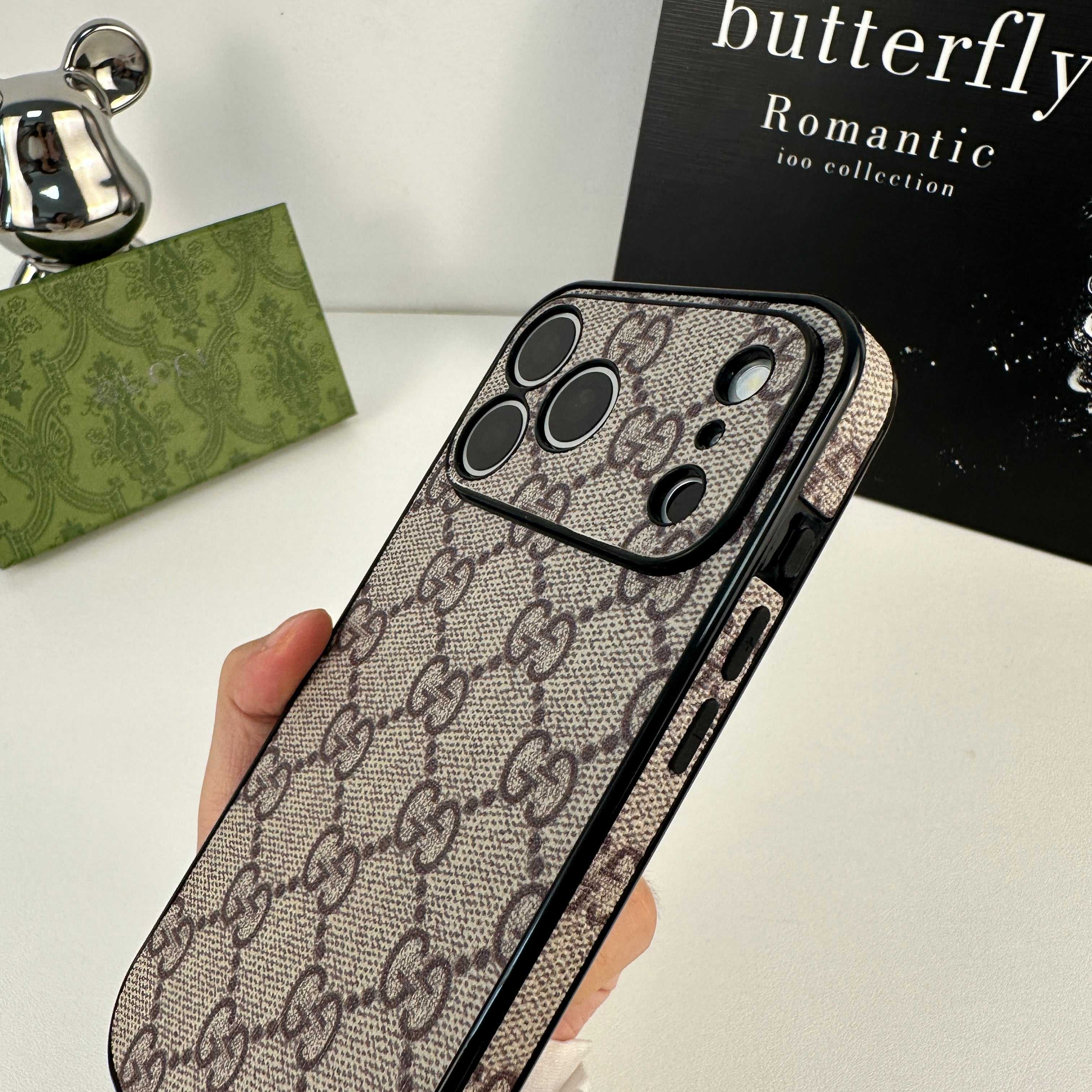 Classic Leather  GG iPhone Case For iPhone 17 Series Brown-RCGG139