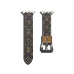 Monogram Leather Apple Watch Band Small Printing-RCLV040 - Runycase
