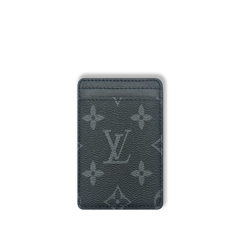 Monogram Premium Leather Magnetic Wallet Black Printing-RCLV048