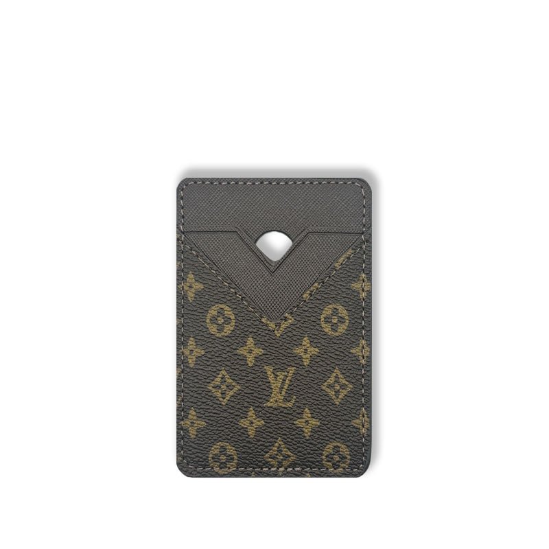 Monogram Leather Magnetic Wallet Small Printing-RCLV050