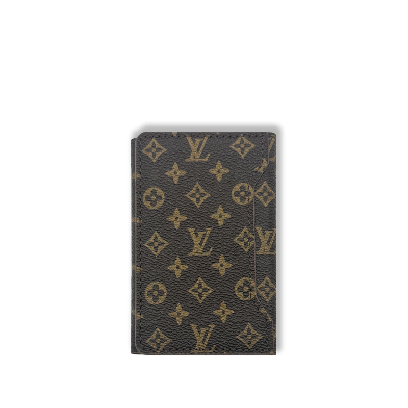 Monogram Classic Leather Magnetic Wallet Small Printing-RCLV053