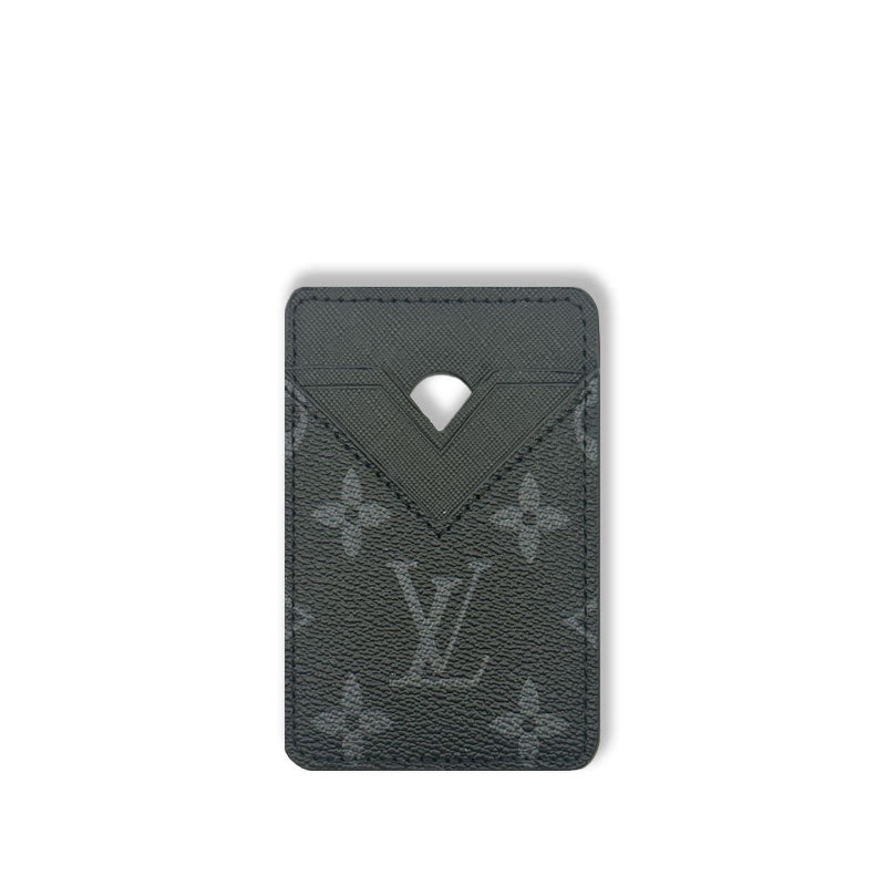 Monogram Stylish Leather Magnetic Wallet Black Printing-RCLV051