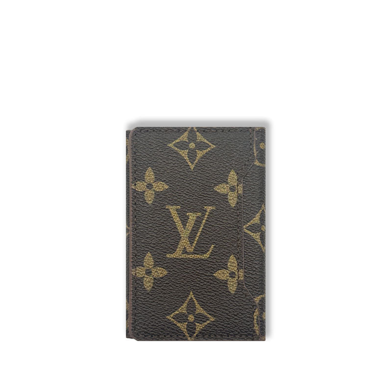 Monogram Elegant Leather Magnetic Wallet Big Printing-RCLV054 - Runycase