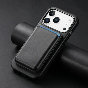 MagSafe Compatible Leather Phone Case with Magnetic Card Holder - Runycase
