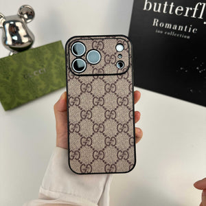 Classic Leather  GG iPhone Case For iPhone 17 Series Brown-RCGG139