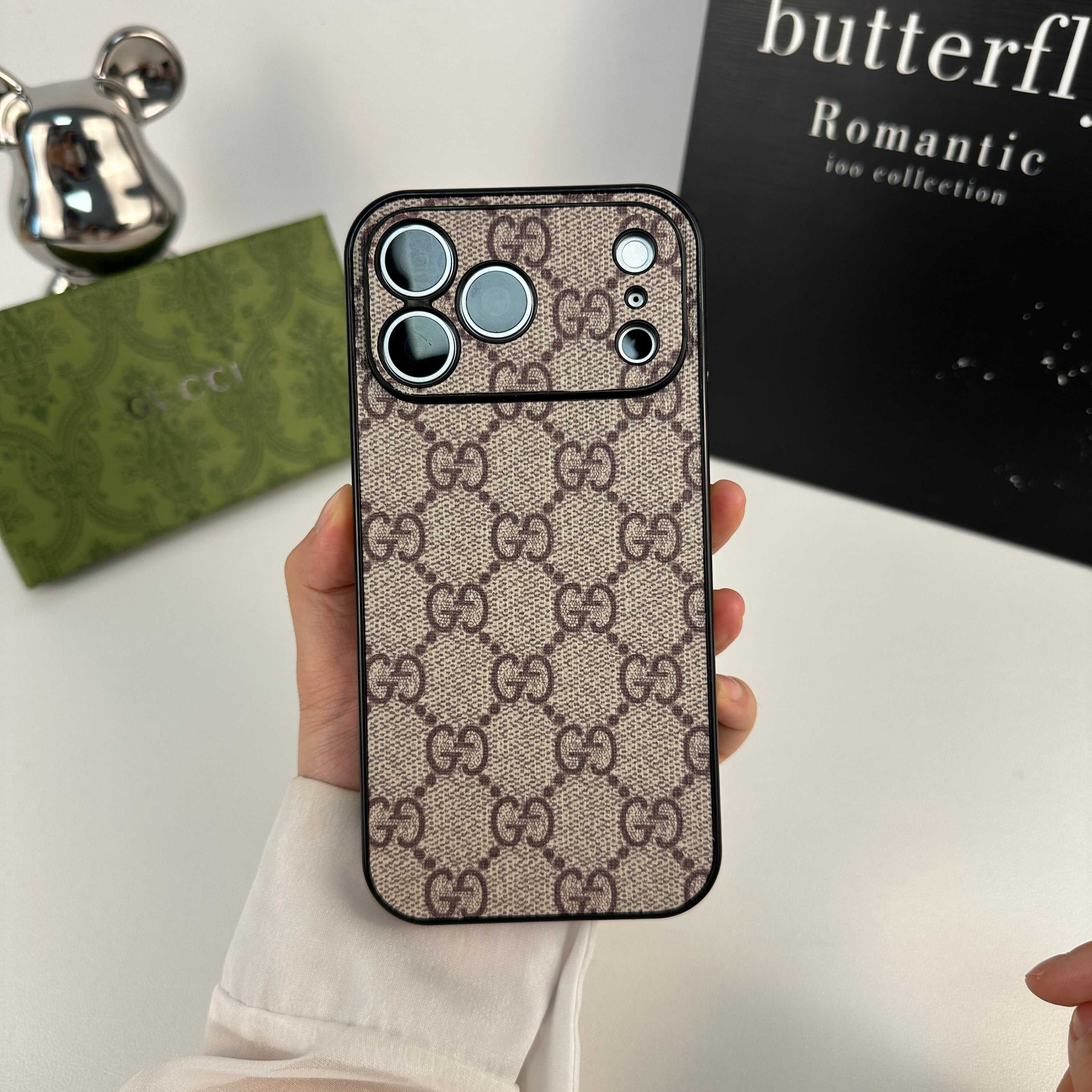 Classic Leather  GG iPhone Case For iPhone 17 Series Brown-RCGG139