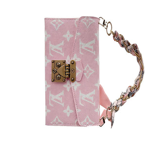 High-quality  Monogram iPhone Case With Card Holder And chain For iPhone 17 Series-RCLV088 - Runycase