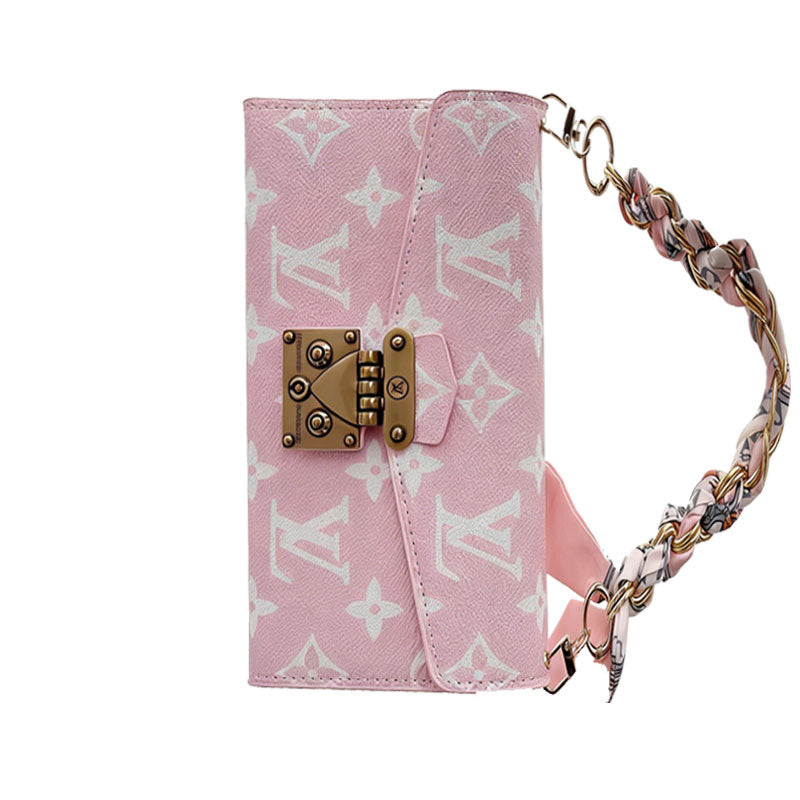 High-quality  Monogram iPhone Case With Card Holder And chain For iPhone 17 Series-RCLV088 - Runycase