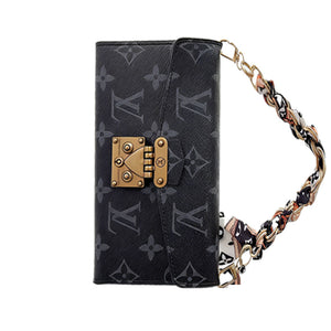 High-quality  Monogram iPhone Case With Card Holder And chain For iPhone 17 Series-RCLV088 - Runycase