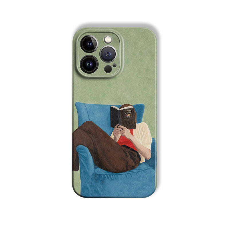 Reading Time Phone Case For iPhone Green-635120591666
