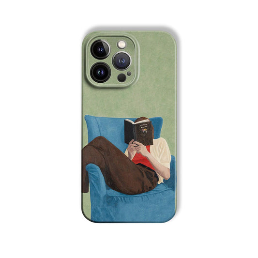 Reading Time Phone Case For iPhone Green-635120591666