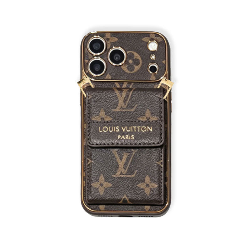 High-quality  Monogram iPhone Case With Wallet And Crossbody Strap For iPhone 17 Series-RCLV188