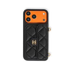 Elegant Leather  CC iPhone Case  With Wallet And Crossbody Strap-RCCC163
