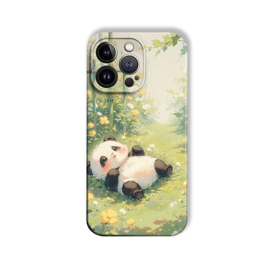 Cute Panda Phone Case For iPhone Green- 635120591789