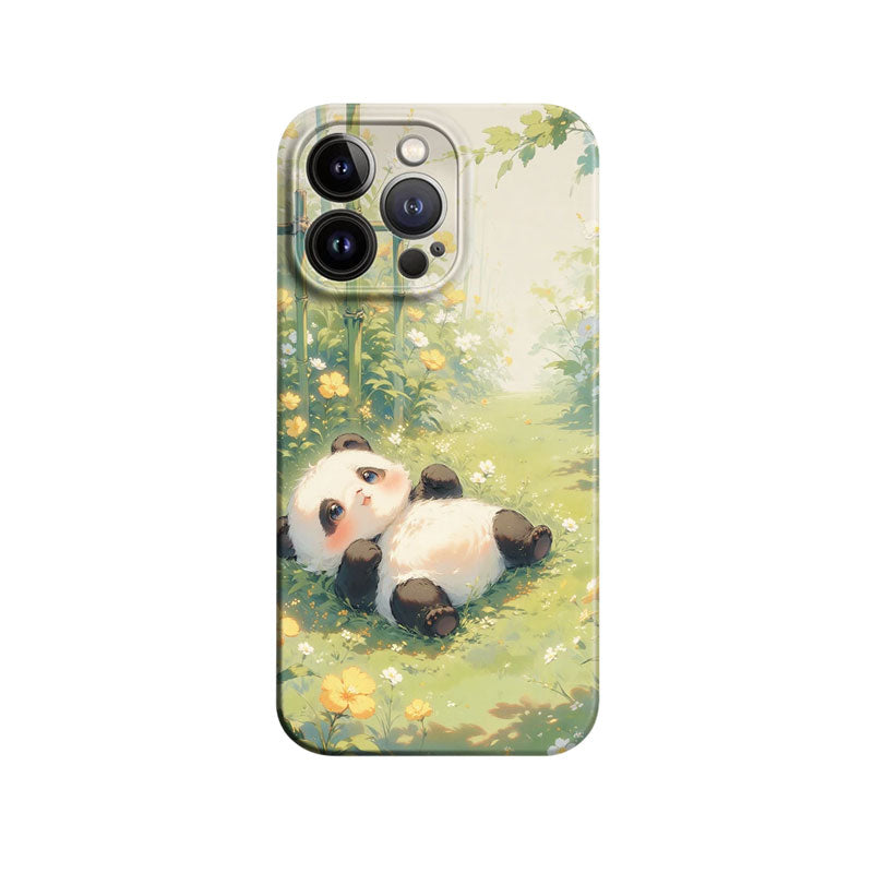 Cute Panda Phone Case For iPhone Green- 635120591789