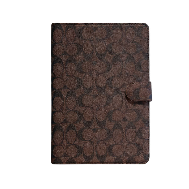 Refined Leather Monogram  iPad Case Coffee-RCLV118 - Runycase