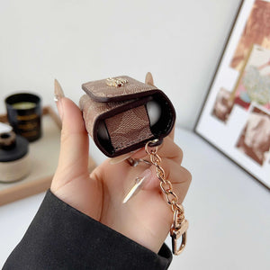 Leather CH AirPods Cases Coffee-RCCH129