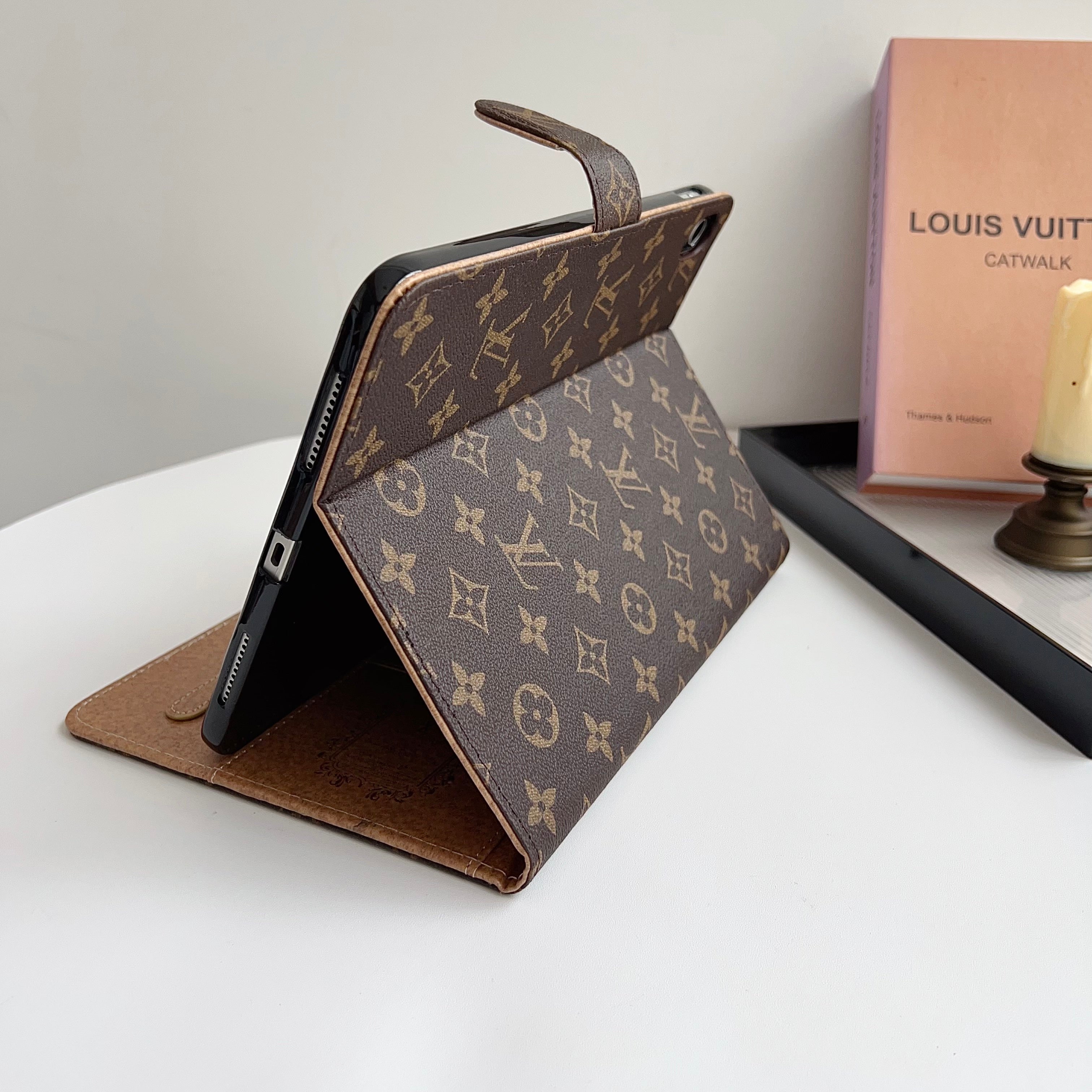 Classic Leather Monogram  iPad Case Small Printing-RCLV119 - Runycase