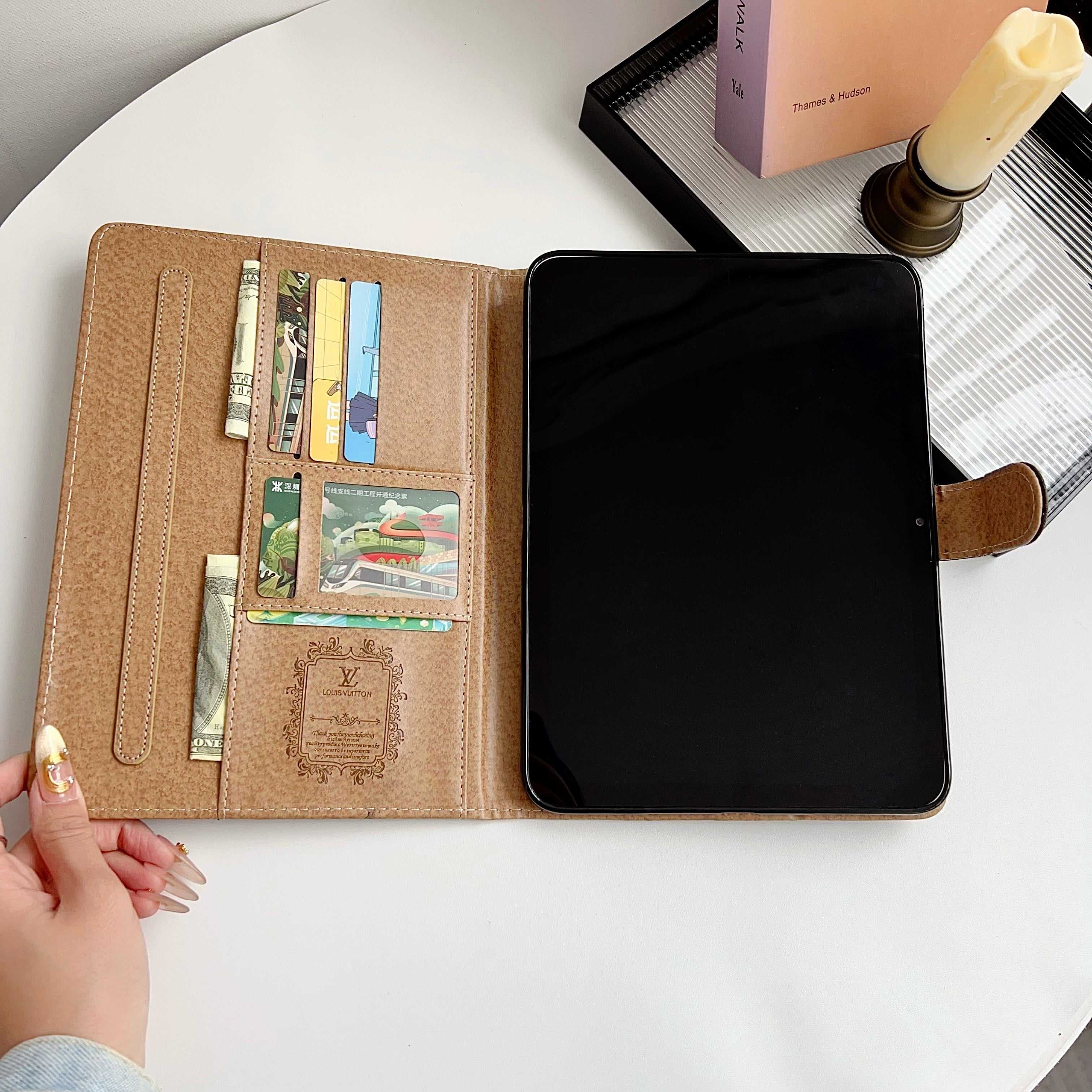 Classic Leather Monogram  iPad Case Small Printing-RCLV119 - Runycase