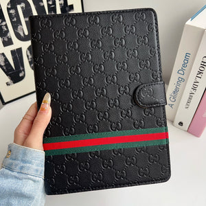 Premium Leather GG iPad Case Black-RCGG120 - Runycase