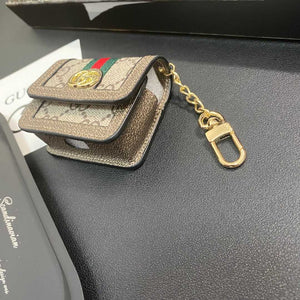Premium Leather GG AirPods Cases Grey-RCGG131