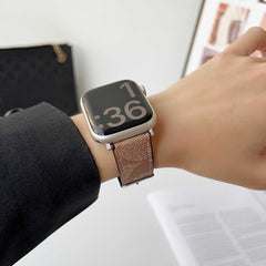 Luxury Leather CH Apple Watch Band Coffee-RCCH106 - Runycase
