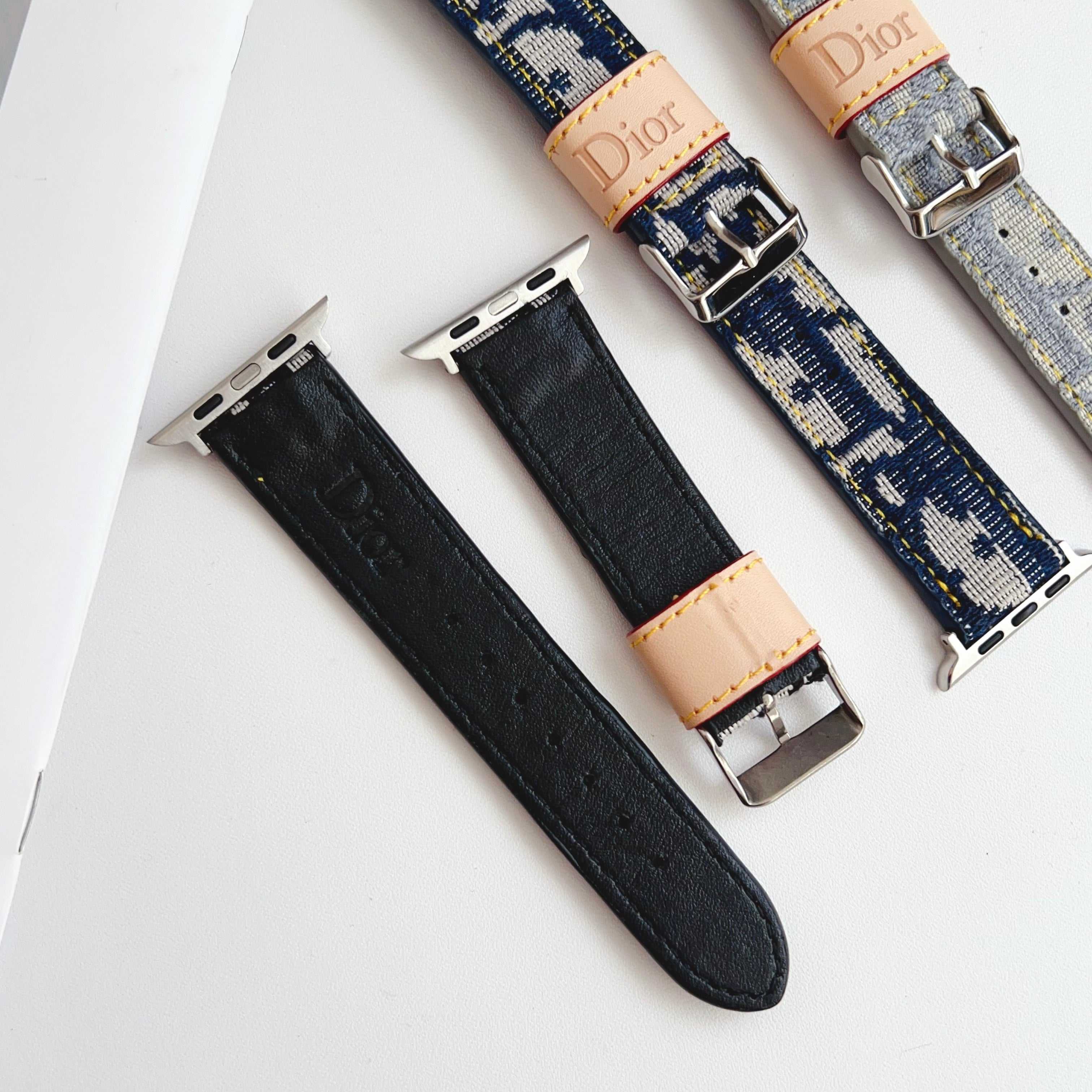 Stylish Leather CD Apple Watch Band Black-RCCD107 - Runycase