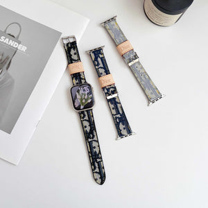 Stylish Leather CD Apple Watch Band Black-RCCD107 - Runycase