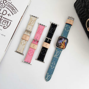 Luxury Monogram Apple Watch Band Blue-RCLV111 - Runycase