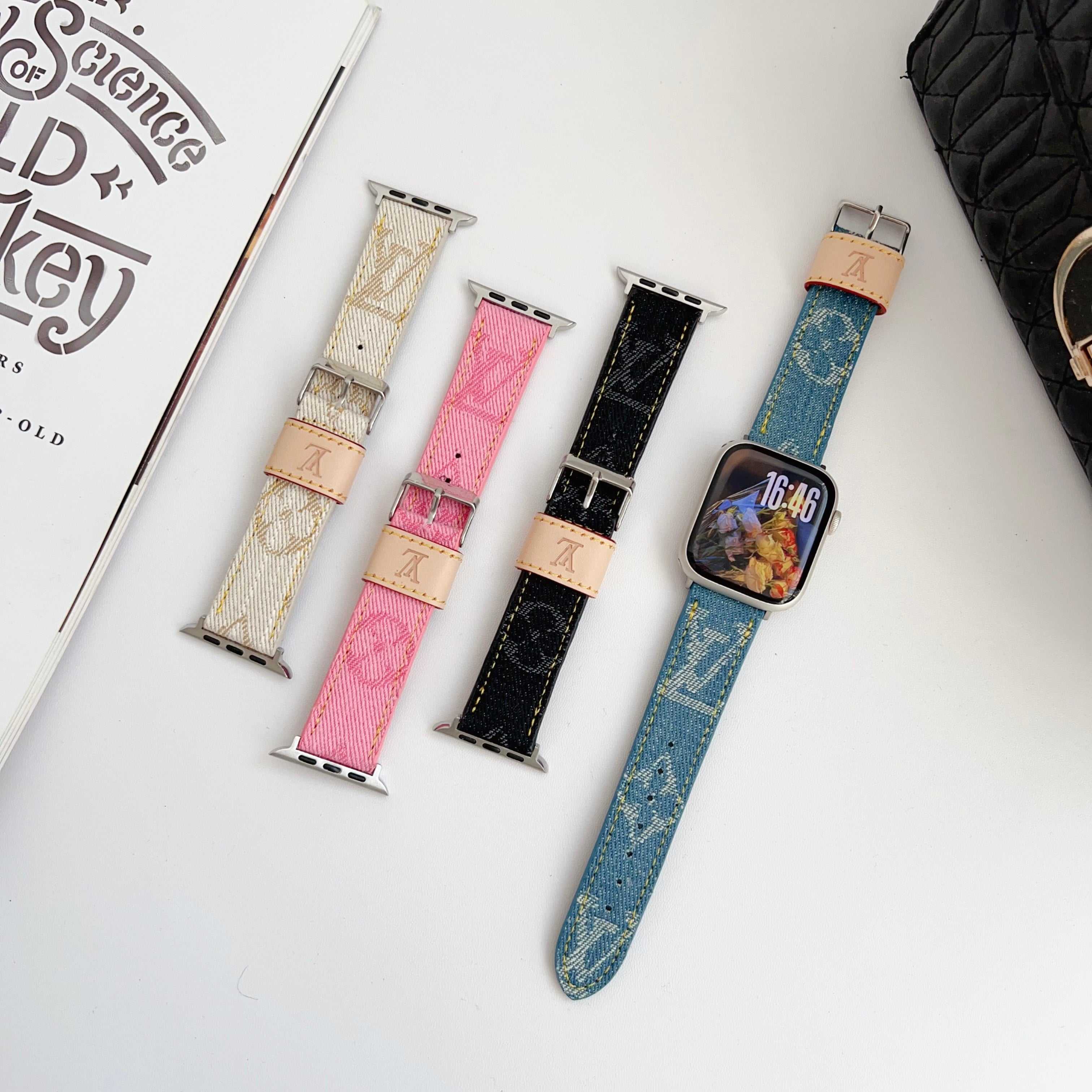 Luxury Monogram Apple Watch Band Blue-RCLV111 - Runycase
