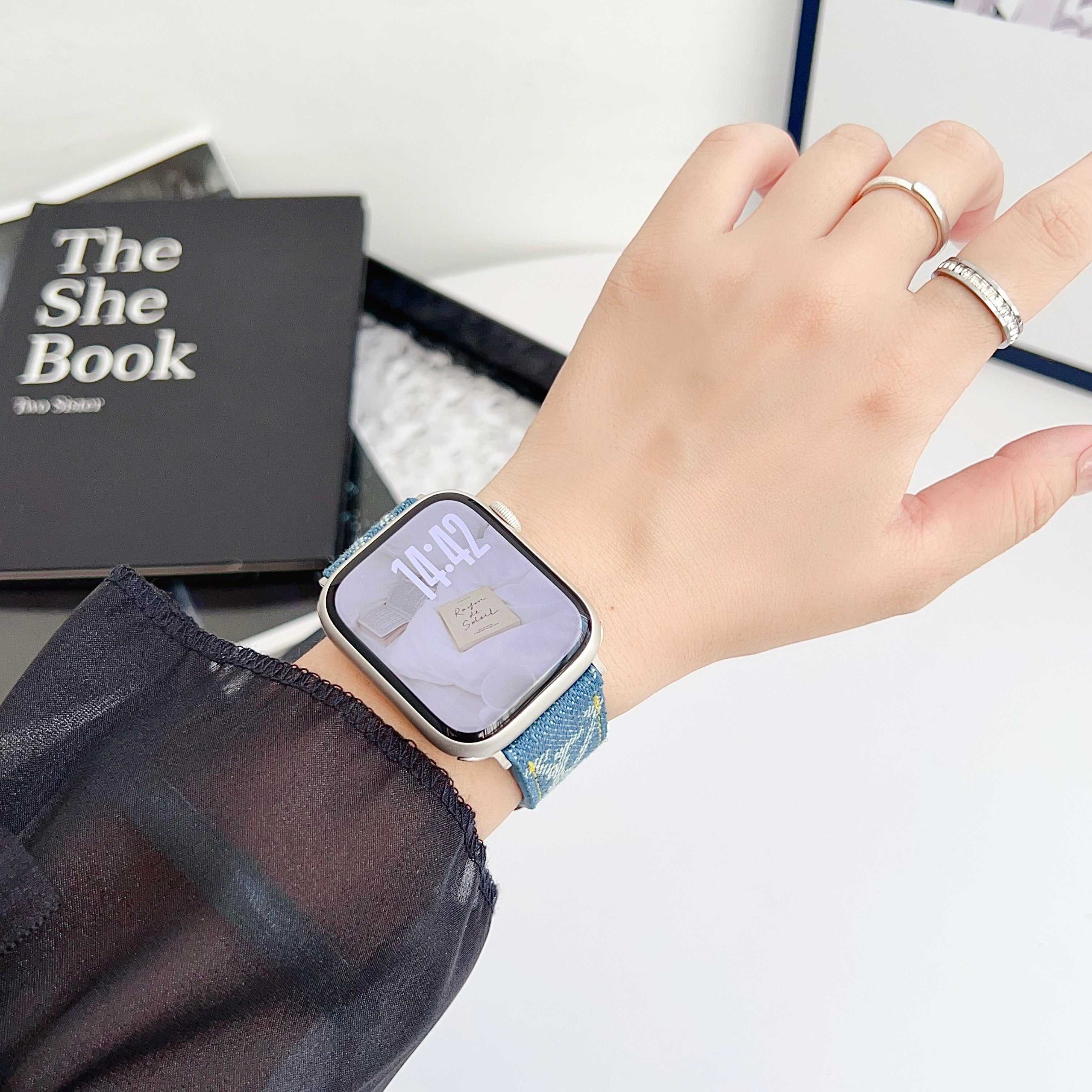 Luxury Monogram Apple Watch Band Blue-RCLV111 - Runycase