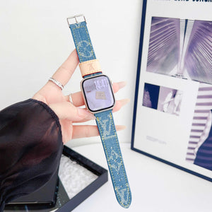 Luxury Monogram Apple Watch Band Blue-RCLV111 - Runycase