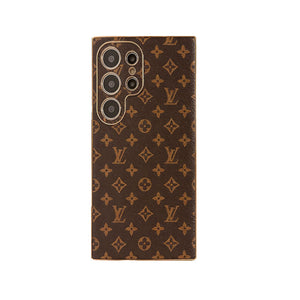 Refined Leather Monogram Samsung Galaxy S Series Case -RCLV098 - Runycase